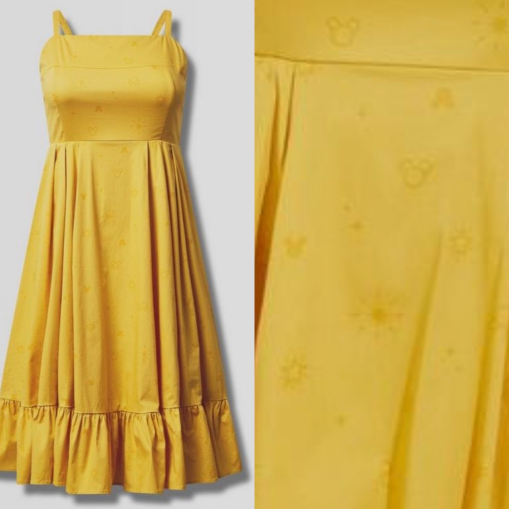 Disney Americana Mickey Mouse Midi Multi Strap High Neck Dress